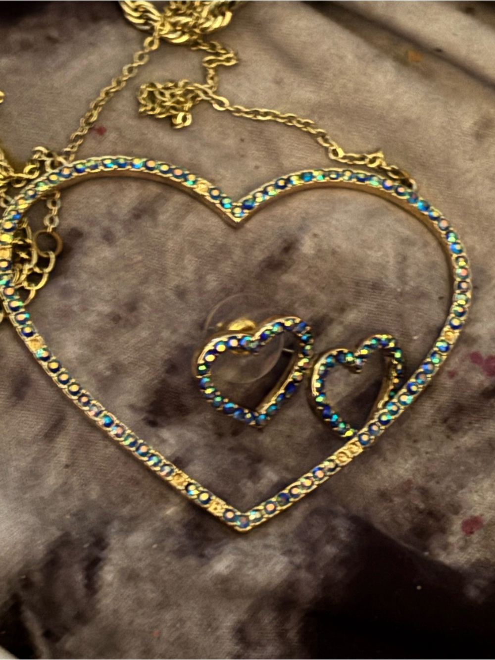 Heidi Daus Gold-Tone Pave Crystal Heart Bracelet Set